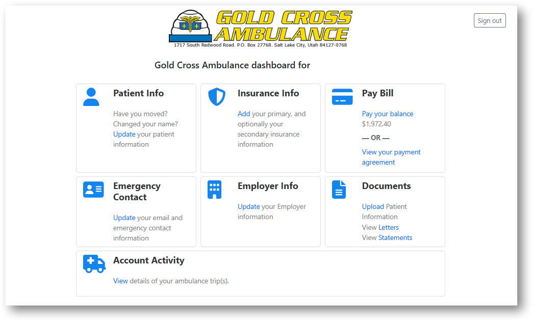 Patient Portal Dashboard
